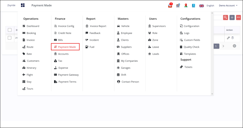 PaymentMade Module