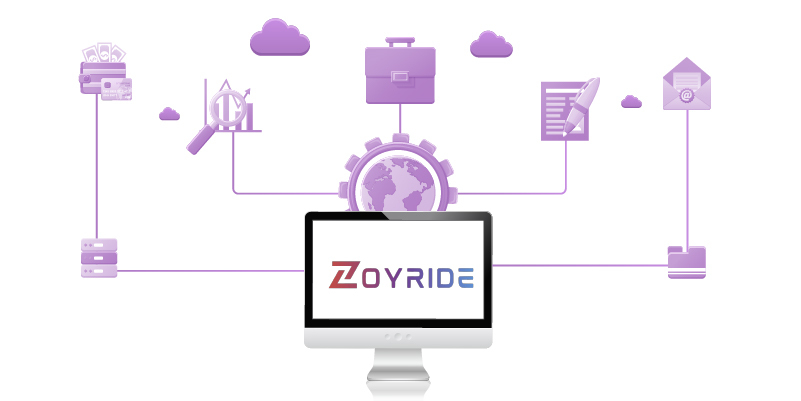  Cloud-based logistics system showing tracking and management tools.